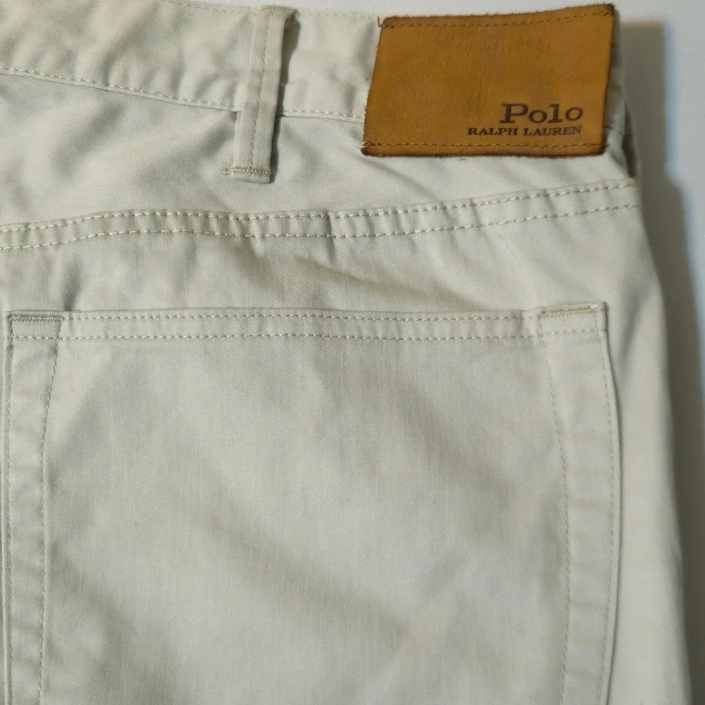 Polo Ralph Lauren Pants Mens 38x28 Beige Khaki Straight Leg‎ 5-Pocket Chinos